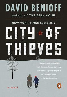 Book cover of City of Thieves by David Benioff - a gripping World War II novel set during the siege of Leningrad about survival, courage, and unlikely friendship